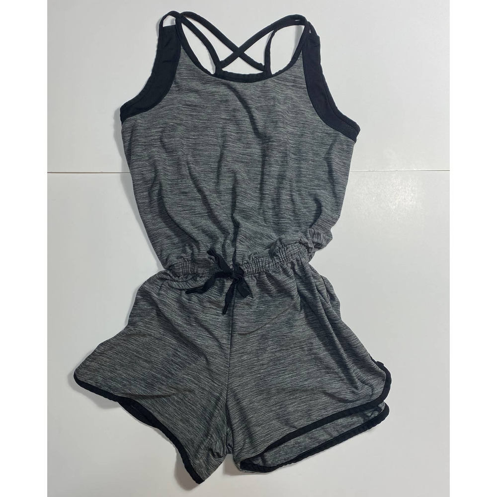 Athletic Works Kids Gray/Black athletic Romper